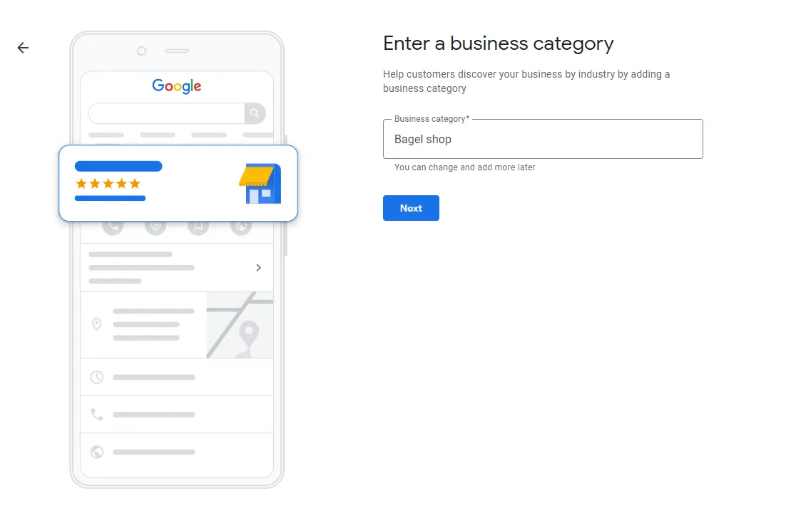 select business category